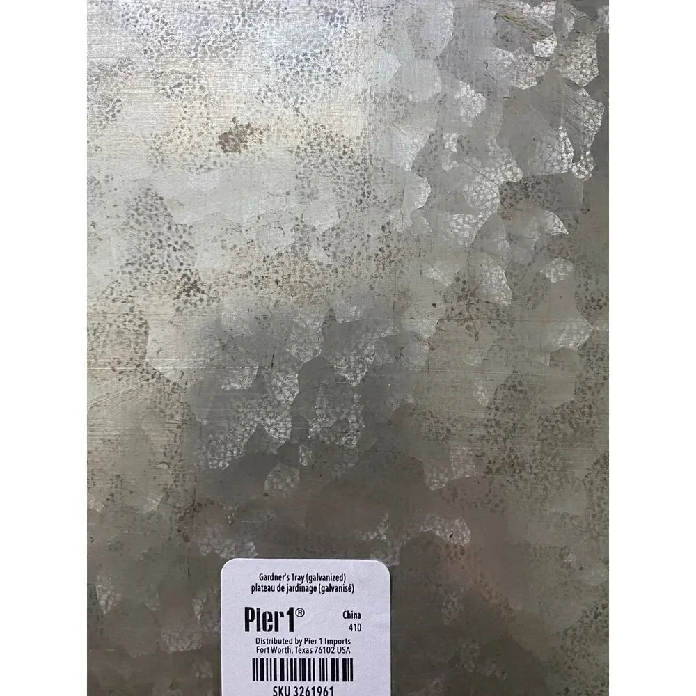 Pier 1 Magnolia 2015 Galvaniz Garden Tray with handles